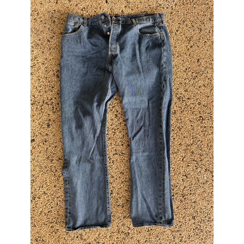 Levi’s 501 Original Fit Men’s Jeans 40x32 Button Fly Blue Denim Straight Leg
